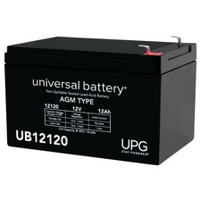 UPG UB12120F22-12V 12AH Replacement Battery for Pride Mobility Go Go Scooter