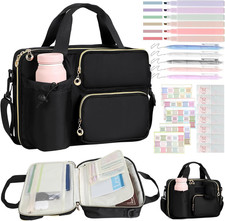 Bible Cover Case for Women, Large Bible Bag with Removable Pencil Case, Water..