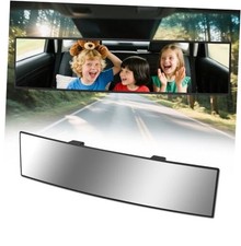 Rear View Mirror, Chrome Anti-glare Panoramic Rear Mirrors Universal 14 Inch 1