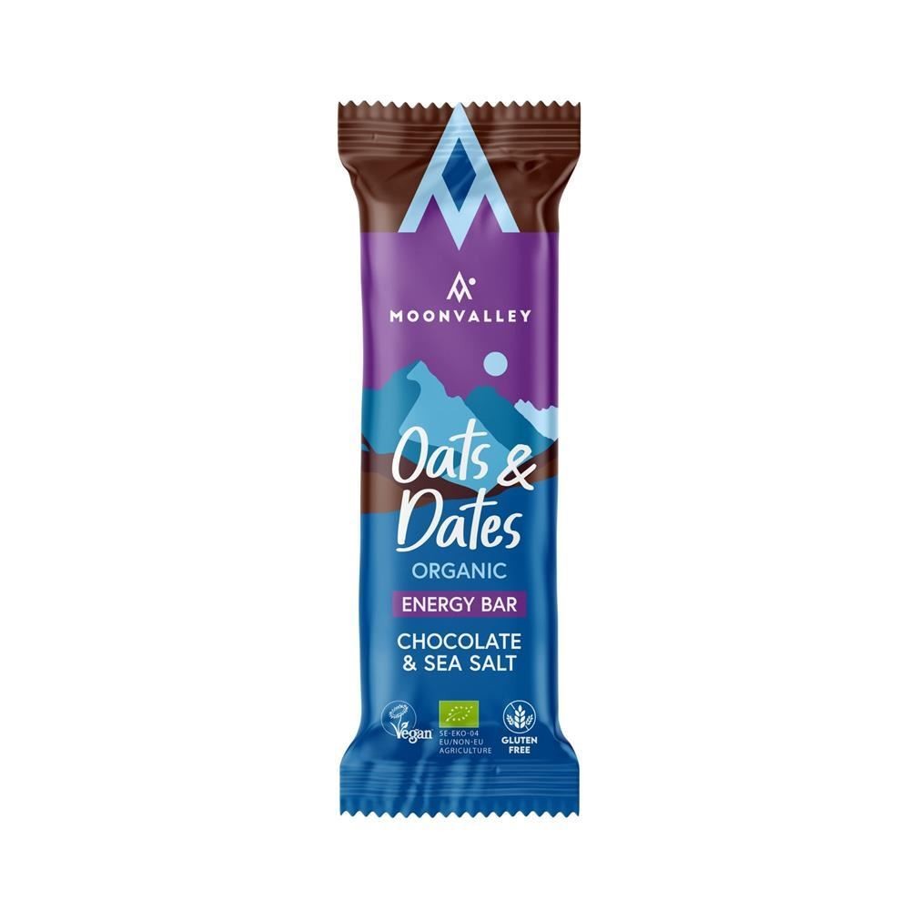 Moonvalley Organic Gluten-free Energy Bar Chocolate Sea Salt 50g - 12 Pack
