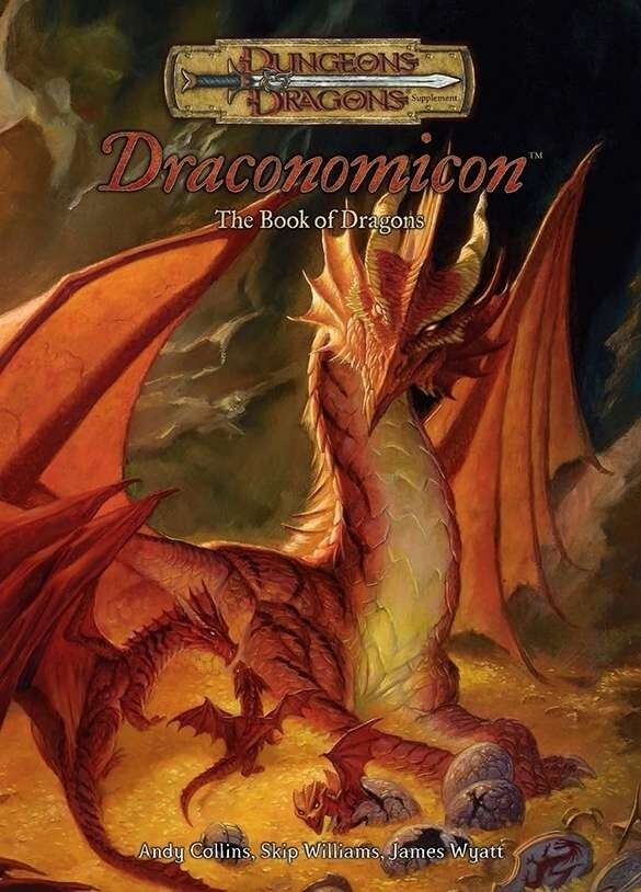 HARDCOVER Draconomicon: The Book of Dragons 3.5 Dungeons Dragons