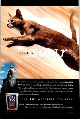 Purina Pro Plan Feed Appetite for Life Original Vintage Print Ad