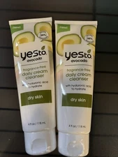 2 YESto Avocado  Daily Cream Cleanser for Dry Skin 4 fl oz/118 ml - NWOB,.