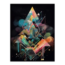 Shape of my Soul Fractal Enlightenment Abstract Geometric Wall Art Poster Print