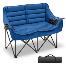 Camping Chair Double Folding Chair Heavy Duty Loveseat Camp Chair 2 Person 990lb