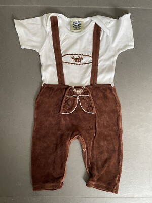 Isar Trachten Overall Einteiler Lederhosenlook Trachtenbody Kurzarm Gr 86 103489