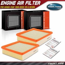 2x Front Engine Air Filter for Honda Civic 1996-2000 CR-V 97-01 Acura EL 97-00