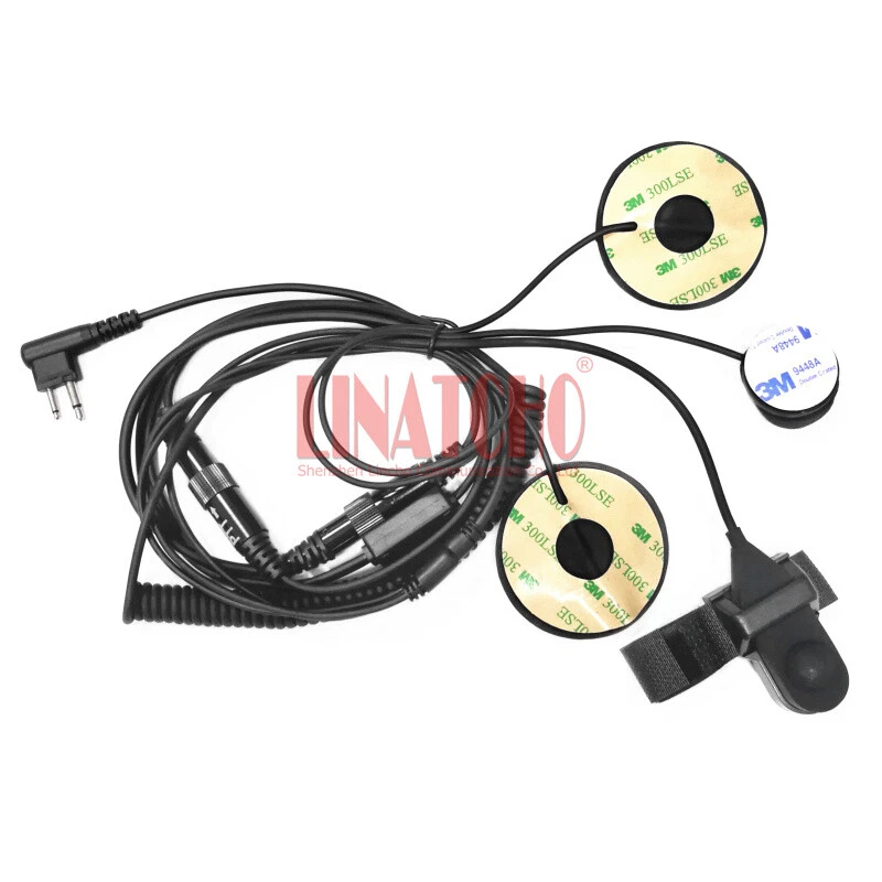 Finger PTT Motorcycle Helmet Headset Mic for GP300 GP68 GP88 SP21 Walkie Talkie - Image 3 of 4