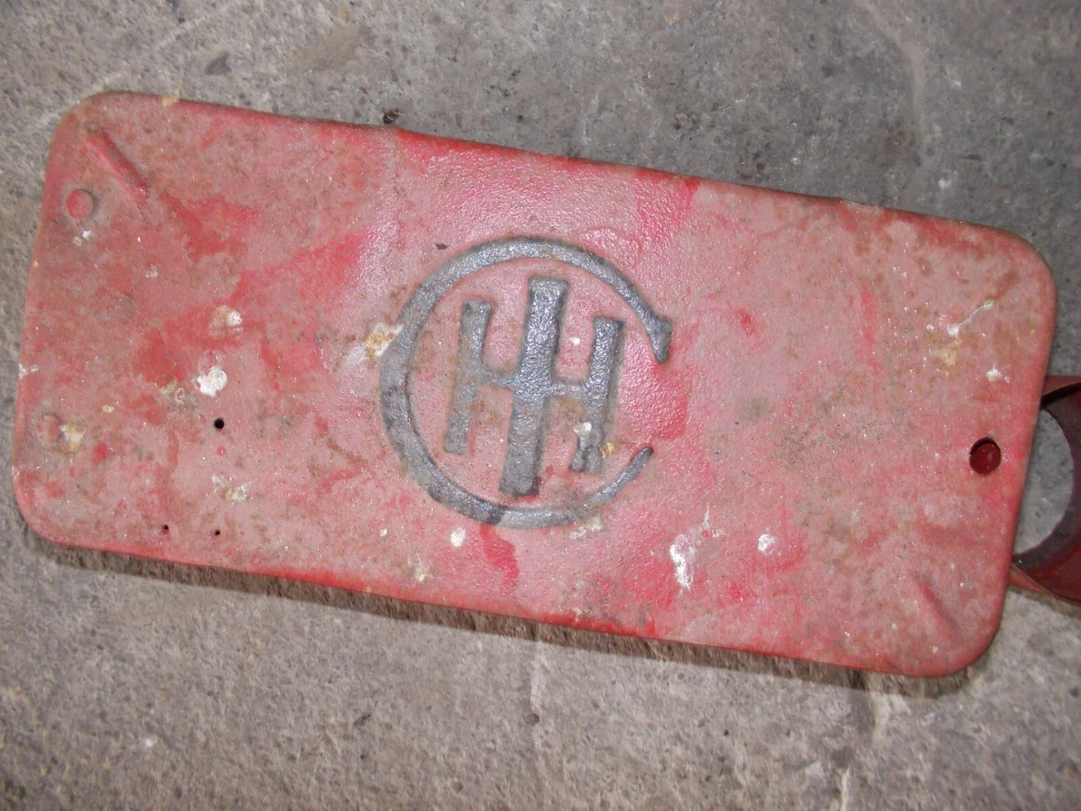 VINTAGE ORIGINAL McCormick Farmall IH tool box w/ emb lid & oil 