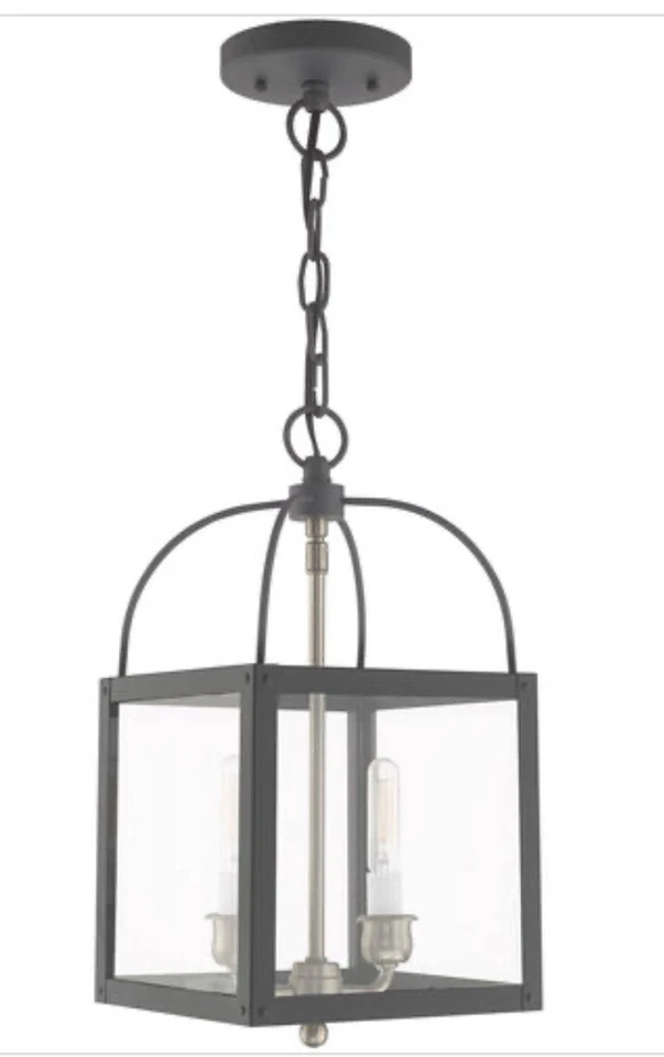 Linterna/techo Livex Milford 2 luces, gris - 4041-76 Foto 2 de 4