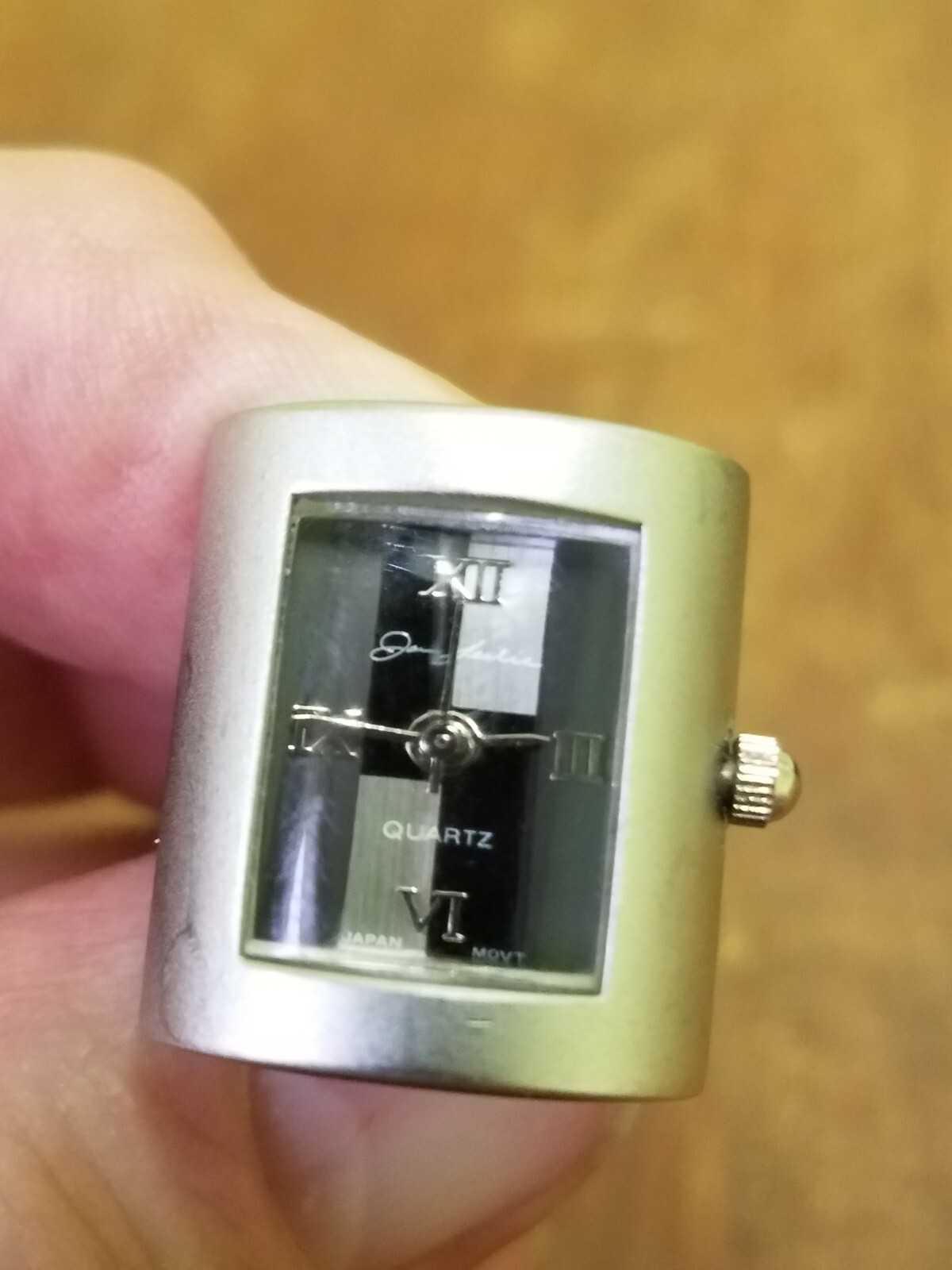 Jan Leslie Rectangular Watch Cufflinks Silver & B… - image 5