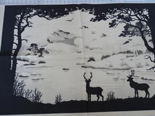 HUGE 24x36 Tri Chem Ready To Paint Liquid Embroidery 2385 Nature's Grandeur  Doe