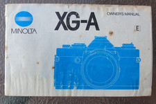 Original Minolta XG-A SLR 35mm Film Camera User Owner's Manual