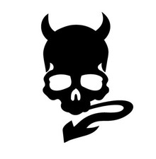Skull Devil Funny Humor Sticker Vinyl Decal Car Window Doors Bumper