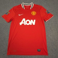 Manchester United Jersey Mens MEDIUM Red Nike Football 2011-12 Home Kit Size M