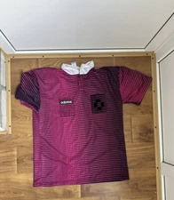 Swiss Football Association vintage 90s Adidas soccer referee jersey shirt S XL