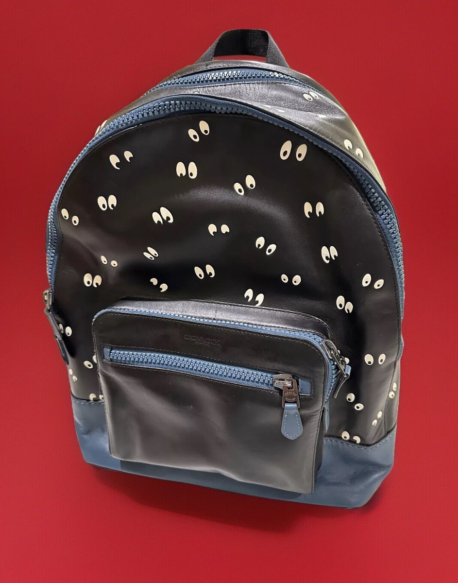 Coach Brown and Black Backpack with Fun Patches- spooky eyes collection. DISNEY x COACH Academy Backpack DARK FAIRY TALE PATCHES  main image 3
