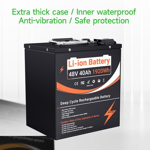 LiFePO4 Akku 48V 40Ah Lithium Batterie für RV Solaranlage Wohnmobil Boot Mit BMS - Bild 3 von 9