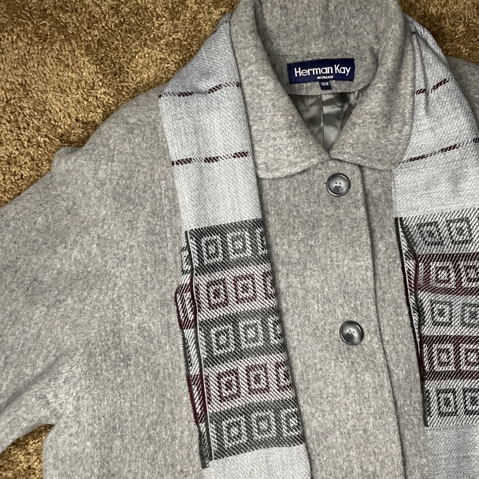 Herman Kay 100% Wool Coat 80’s Vintage Made In USA Women’s 18W Great Condition - Image 2 of 4