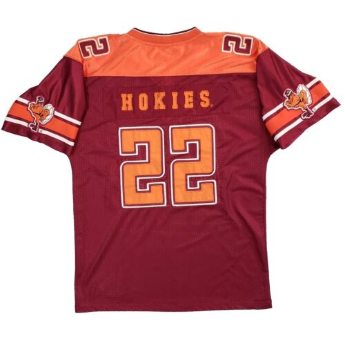 Vintage Virginia Tech Jersey Mens L Hokies #22 Football Stitched Colosseum NCAA