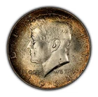 1964 50c Kennedy Half Dollar - Colorful Toning - BU - SKU-H3184