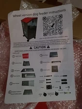 Automatic Gravity Dog Feeder Breed 50 lb Galvanized Self Feeding Food Dispenser