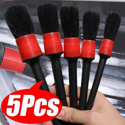 5 Stück Auto Detailing Pinsel für Reinigung Räder Motor Embleme Lüftungsschlitze Set