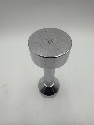 Vintage Joe Weider Chrome Dumbbell Screw On Weights 1 - 5 Pound