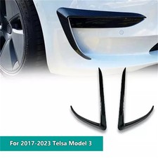 For Tesla Model 3 Model Y 2017-2023 Front Bumper Fog Lamp Wind Knife Spoiler 1Pa