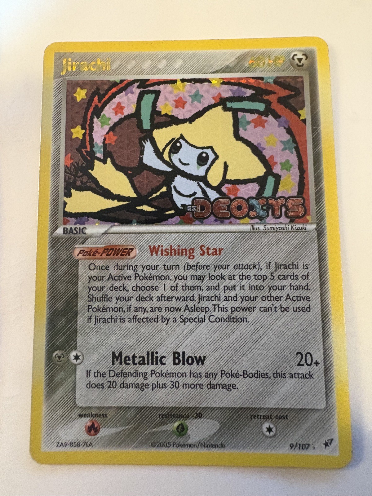 2005 Pokemon EX Deoxys Jirachi Reverse Holo #9/107 NM