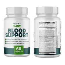 Healthy Flow Blood Support, Cardiovascular Circulation - 60 Capsules Genuine New