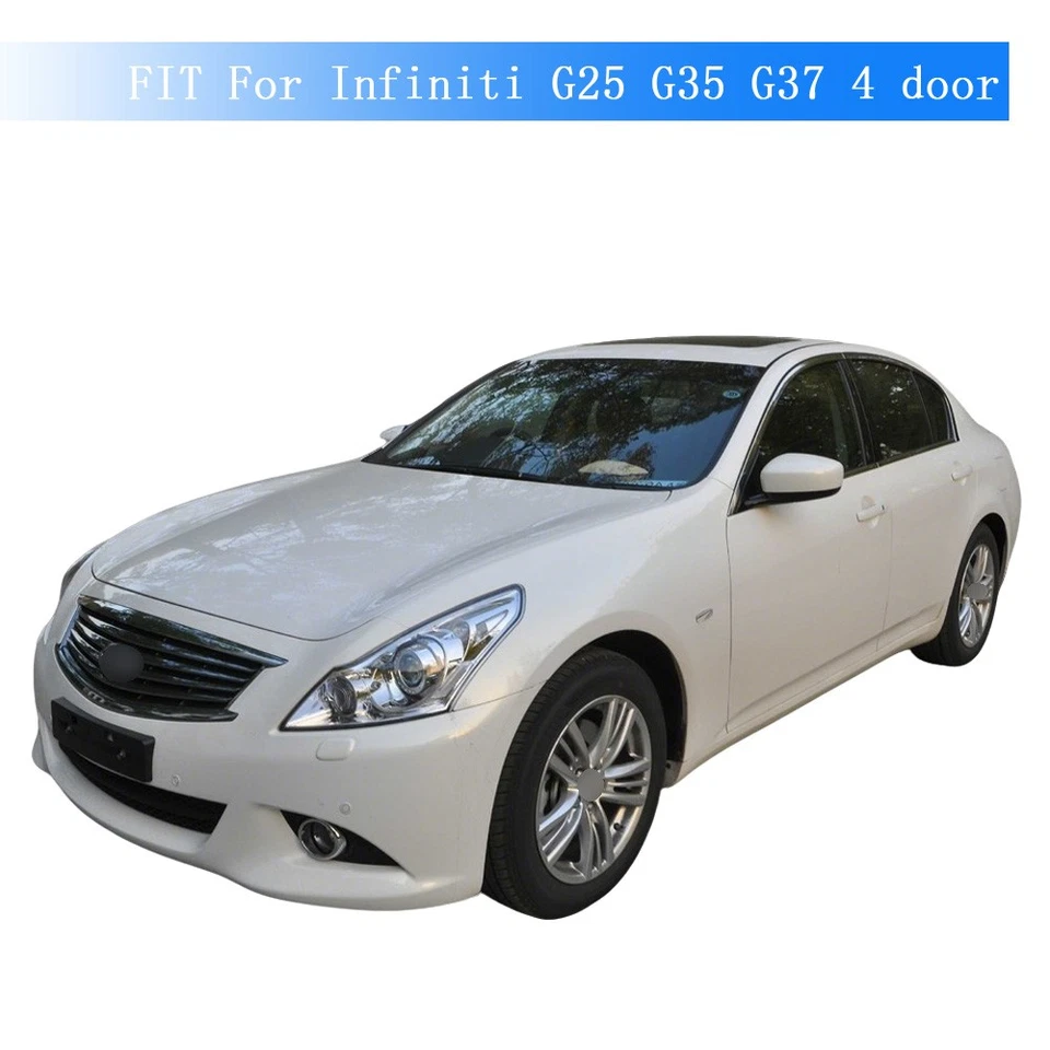 Glossy Black Chrome Delete Window Trims For Infiniti G25 G35 G37 4 door Foto 3 de 4