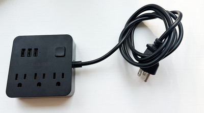 TESSAN Power Strip with 3 Outlets 3 USB Charging Station 5 Ft Extension Cord