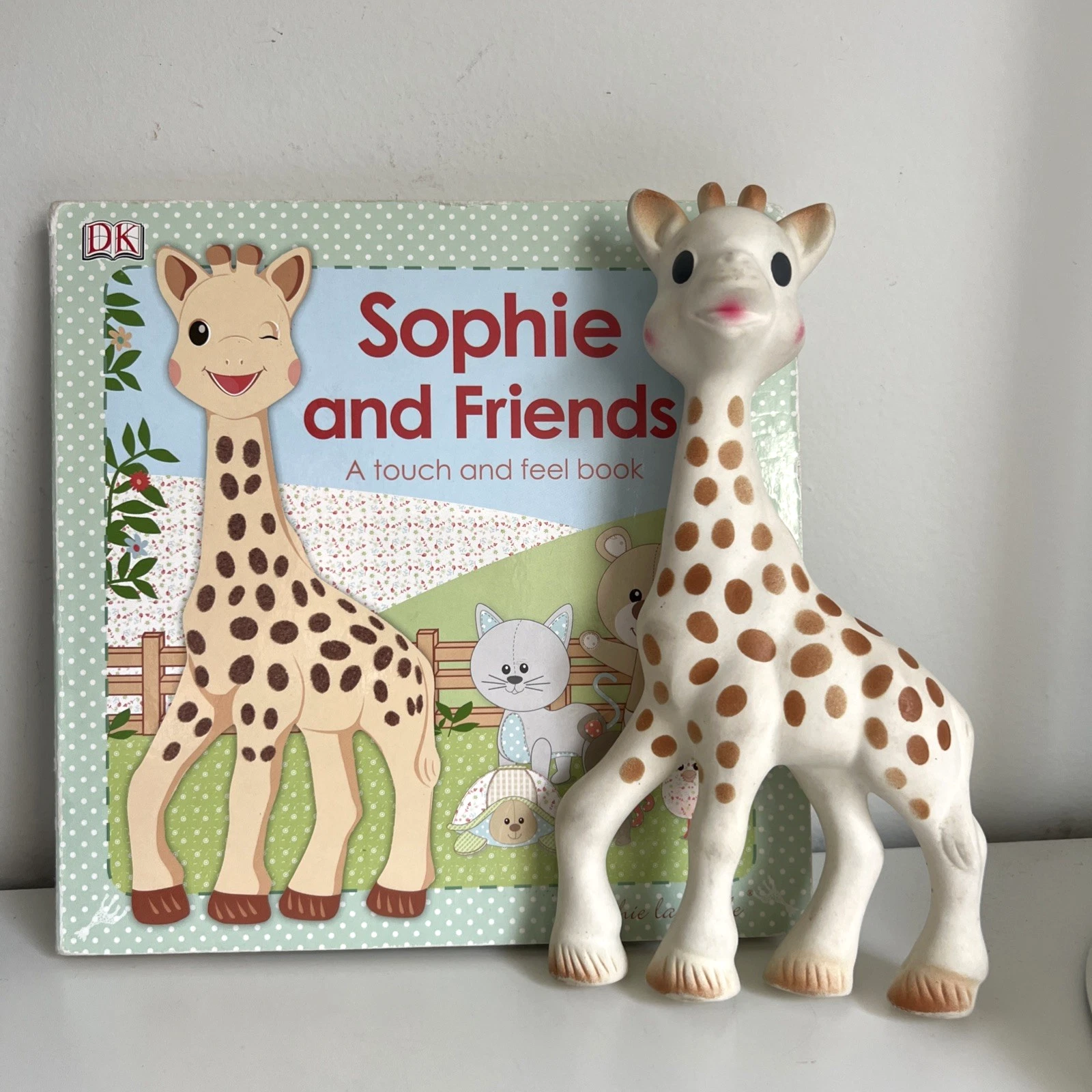 Vulli Sophie the Giraffe Teether Baby Toy Rubber Teething Squeaker Friends Book