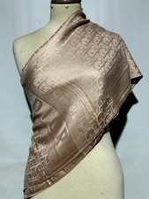 Auth Dior Scarf Shawl Stole Wrap 65 Cashmere 35 Silk Biege Used