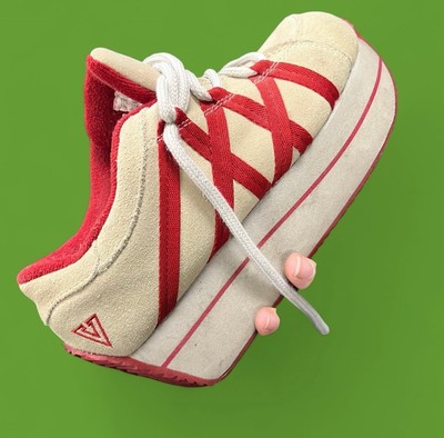 Red And Cream/grey Volatile Vintage Platform Sneakers Y2K 90s Sz6.5