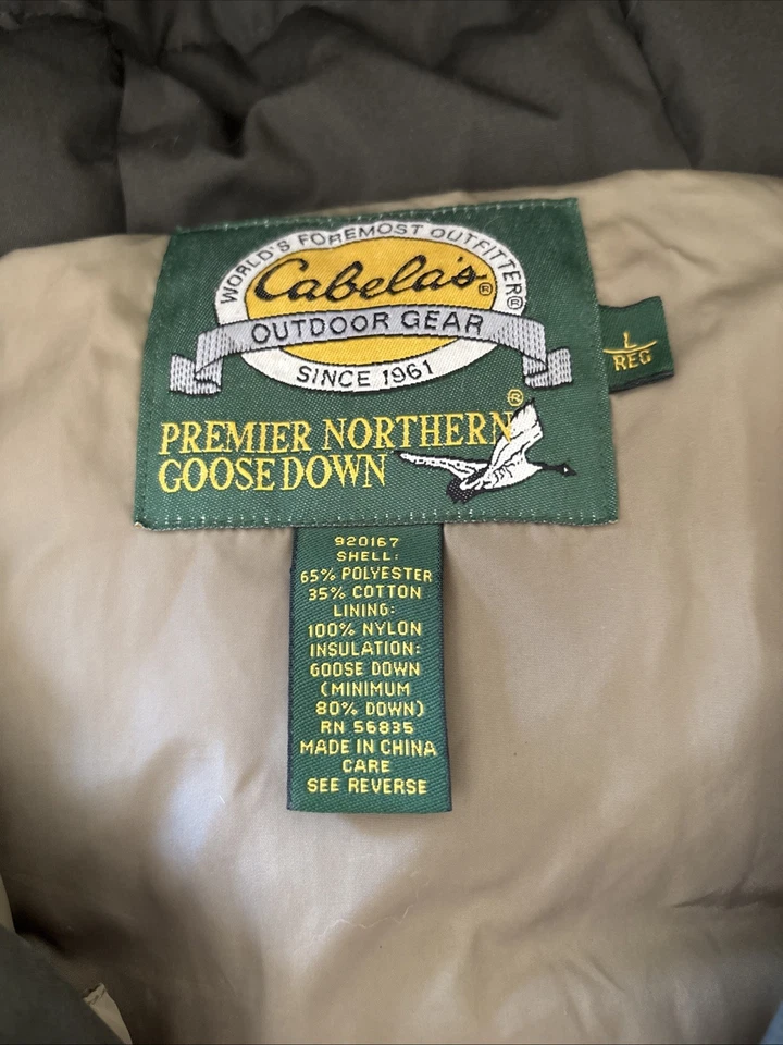 Cabela’s Premier Norte Plumón de Ganso Parka Chaqueta Abrigo Piel de Coyote Capucha Hombres Grande Foto 2 de 4