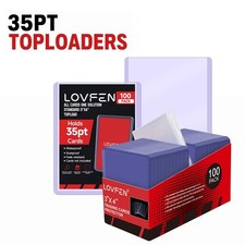 3x4 100CT Toploaders Free Sleeves For Standard 35pt Trading Cards Holders