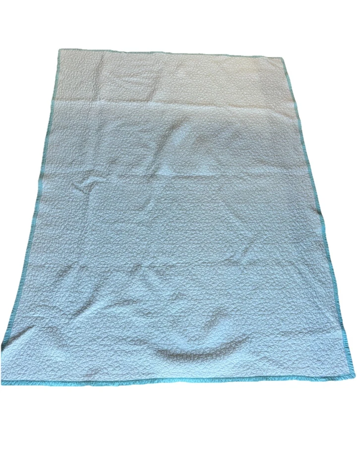 Conjunto de 2 peças de colcha cobertor e farsa tamanho duplo 100% algodão floral azul 60 x 84 pol. LEIA - Imagem 2 de 4