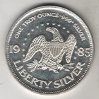 1985 LIBERTY SILVER LIFE HAPPINESS  .999 FINE SILVER 1 TROY OZ SILVER ROUND