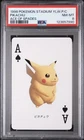 1998 POKEMON STADIUM YELLOW VERSION PLAYING CARDS ACE OF SPADES PIKACHU PSA 8