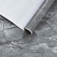 Gray Marble Contact Paper for Countertops Waterproof Marble Peel and Stick Wallp