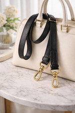 Black belt Leather brass metal 43-47" strap