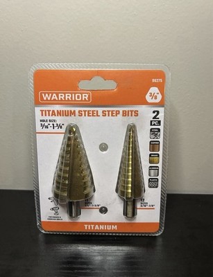 WARRIOR  Titanium-Coated High-Speed Steel Step Bit Set 2-Piece
