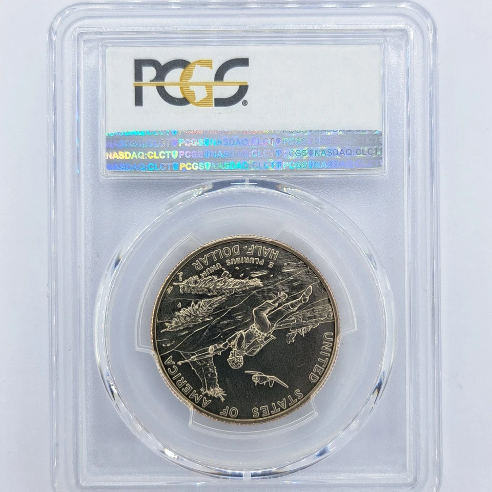 1991-95 P World War 2 50C Half Dollar PCGS MS69 Coin Free Shipping #SA17 - Image 2 of 4