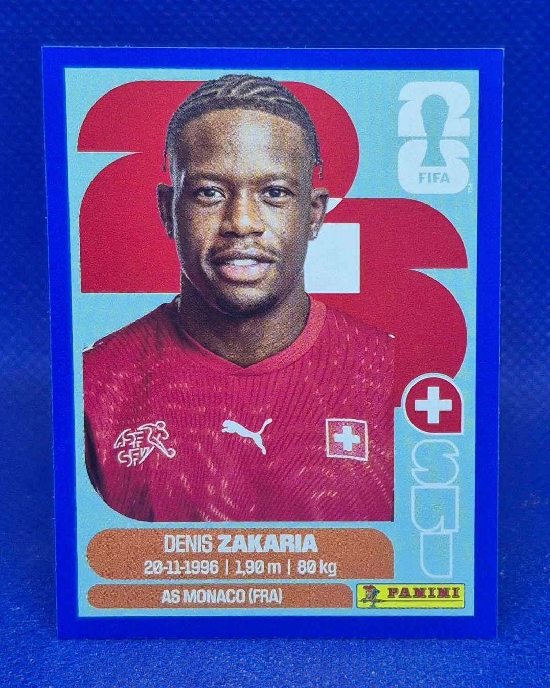 2026 Panini FIFA World Cup Sticker Denis Zakaria #SUI 10- Blue Border
