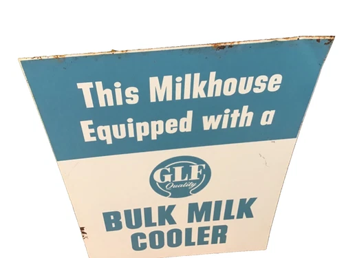 Vintage Tin Dairy GLF Bulk Milk Cooler Sign