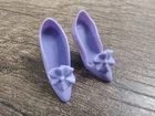 Vtg Creata Fashion DOLL Lavender Purple Rosette PUMPS Articulated HIGH HEEL Z9