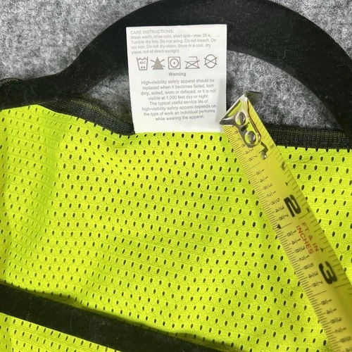 HDX ANSI Class 2 Safety Vest Hi Vis Reflective Mesh Zip Front One Size Yellow image 3