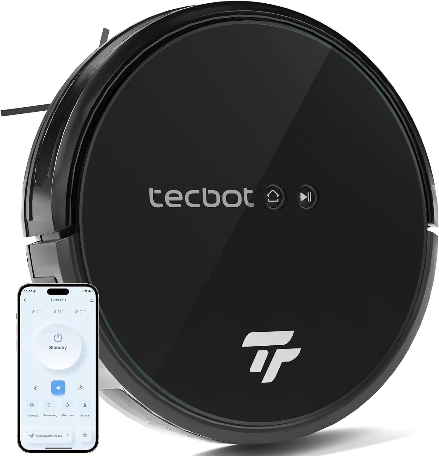 S1 2-in-1 Robot Vacuum Cleaner - Sweeps & Mops, 120 Min Runtime, WiFi Control